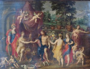 Allegorie van deugdzaam leven door Jan Brueghel the Younger