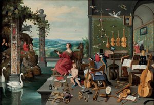 De Allegorie van het Gehoor door Jan Brueghel the Younger