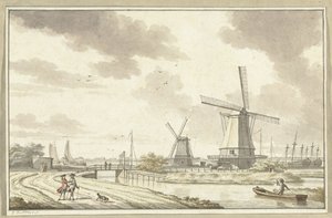 Gezicht aan de Zandhoek, buiten Haarlemmerpoort te Amsterdam