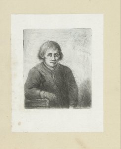 Jonge man leunend op een tafel door Jan Chalon
