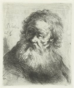 Oude man met baard door Jan Chalon