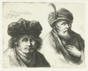 Twee mannen, met hoed en tulband