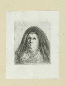 Volwassen vrouw met hoofddoek door Jan Chalon