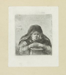Vrouw boven een stoof door Jan Chalon