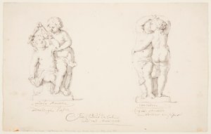 Tekening, Projecten voor een beeldengroep: "Vriendschap", "Overeenstemming", 1726