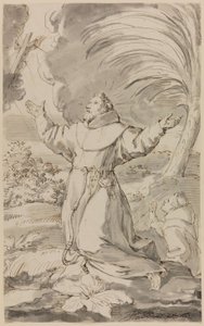 Franciscus ontvangt de stigmata