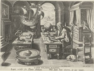 Uitvinding van het kompas door Jan Collaert (II) (attributed to)