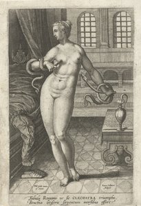Dood van Cleopatra door Jan Collaert (II)