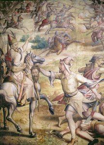 Campagne van Keizer Karel V tegen de Turken in Tunis in 1535: de verovering van Goletta (detail) door Jan Cornelisz Vermeyen