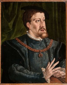 Portret van Keizer Karel V 1500-1558 door Jan Cornelisz. Vermeyen
