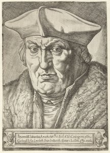 Portret van Erard de la Marck, prins-bisschop van Luik door Jan Cornelisz Vermeyen