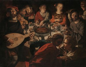De bruiloft te Kana, ca.1530-32 door Jan Cornelisz Vermeyen
