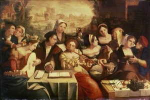 De Verloren Zoon Feestend met Hoeren door Jan Cornelisz Vermeyen