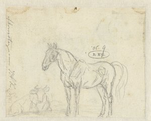 Schets van een paard en koe