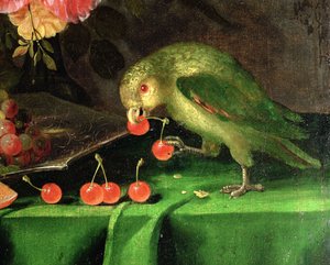 Stilleven van fruit en bloemen (detail)