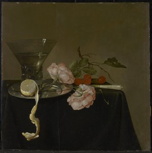 Stilleven met drinkglas, fruit en rozen, c.1632-34 door Jan Davidsz de Heem