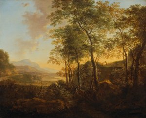 Bosrijke heuvel met een uitzicht, c.1645