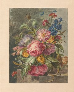 Stilleven met bloemen door Jan Evert Morel (I)