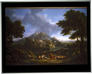 Landschap Een storm in de campagna