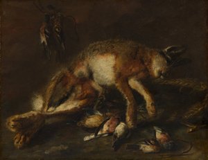 Een haas en vogels door Jan Fyt