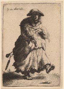 Bedelares die viool speelt door Jan Georg van Vliet