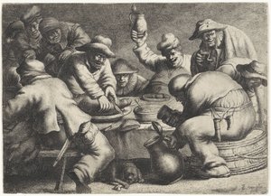 Boerenmaaltijd door Jan Gillisz. van Vliet