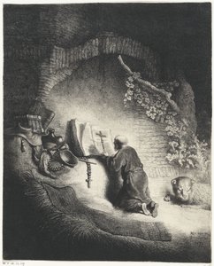 H. Hieronymus in gebed door Jan Gillisz. van Vliet