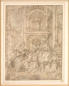 Het Mystieke Huwelijk van St. Catherine door Jan Gossaert