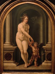 Venus en Amor door Jan Gossaert