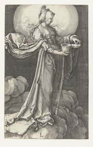 Maria Magdalena in de wolken door Jan Harmensz. Muller (manner of)