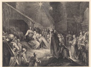 Aanbidding door de koningen door Jan Harmensz. Muller