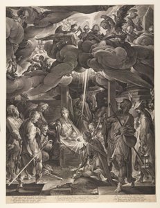 Aanbidding van de herders door Jan Harmensz. Muller