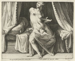 Dood van Lucretia door Jan Harmensz. Muller