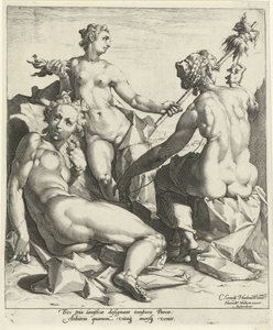 Drie schikgodinnen door Jan Harmensz. Muller