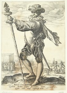 Een officier met lans