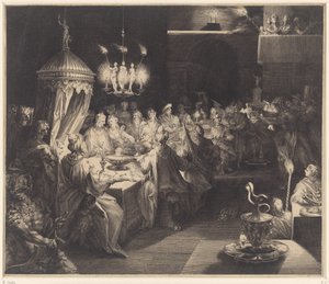 Feestmaal van Belsassar door Jan Harmensz. Muller