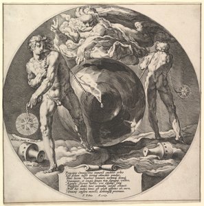 God die hemel en aarde schept, uit De Schepping van de Wereld door Jan Harmensz Muller