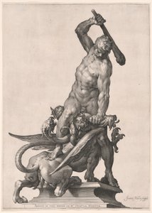 Hercules verslaat de hydra door Jan Harmensz. Muller