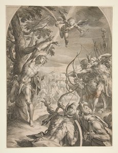 Martelaarschap van Sint Sebastiaan door Jan Harmensz. Muller