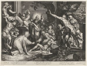 Opwekking van Lazarus door Jan Harmensz. Muller