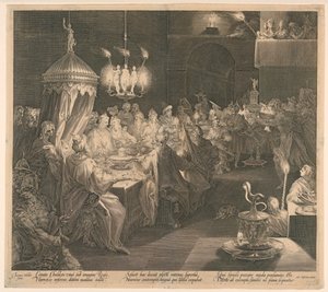 Het banket van Belsazar door Jan Harmensz Muller