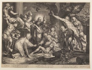 De opwekking van Lazarus door Jan Harmensz. Muller