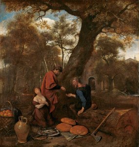 Erysichthon verkoopt zijn dochter Mestra door Jan Havicksz. Steen