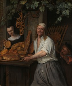 De bakker Arent Oostwaard en zijn vrouw, Catharina Keizerswaard door Jan Havicksz. Steen
