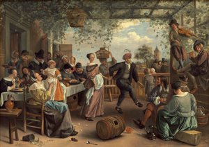 Het dansende paar door Jan Havicksz. Steen