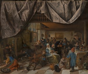 Het Leven van de Mens, ca. 1665 door Jan Havicksz. Steen