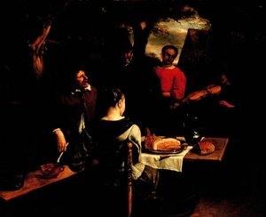 De maaltijd of De jonge violist, c.1650-60 door Jan Havicksz. Steen