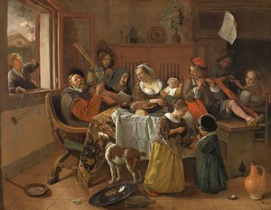 Het vrolijke gezin door Jan Havicksz. Steen