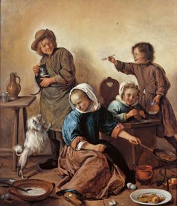 De Maaltijd van de Kinderen, ca 1665 door Jan Havickszoon Steen
