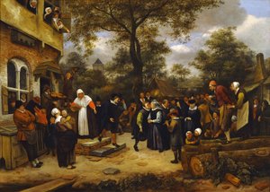 Dorpsbruiloft door Jan Havickszoon Steen
